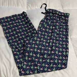 Vineyard Vines Kids Holiday Pajama Bottoms - Navy and Green